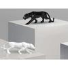 Modern Black & White Geometric Shape Panther for Home Decor (Pack of 2, White & Black)