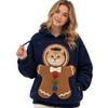 2026 Fleece Hoodie Men Women Loose Fit Warm Casual Pullover Long Sleeve