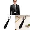 Punk Style Round Ring Studded Tie With Geometric Pattern For Men And Women