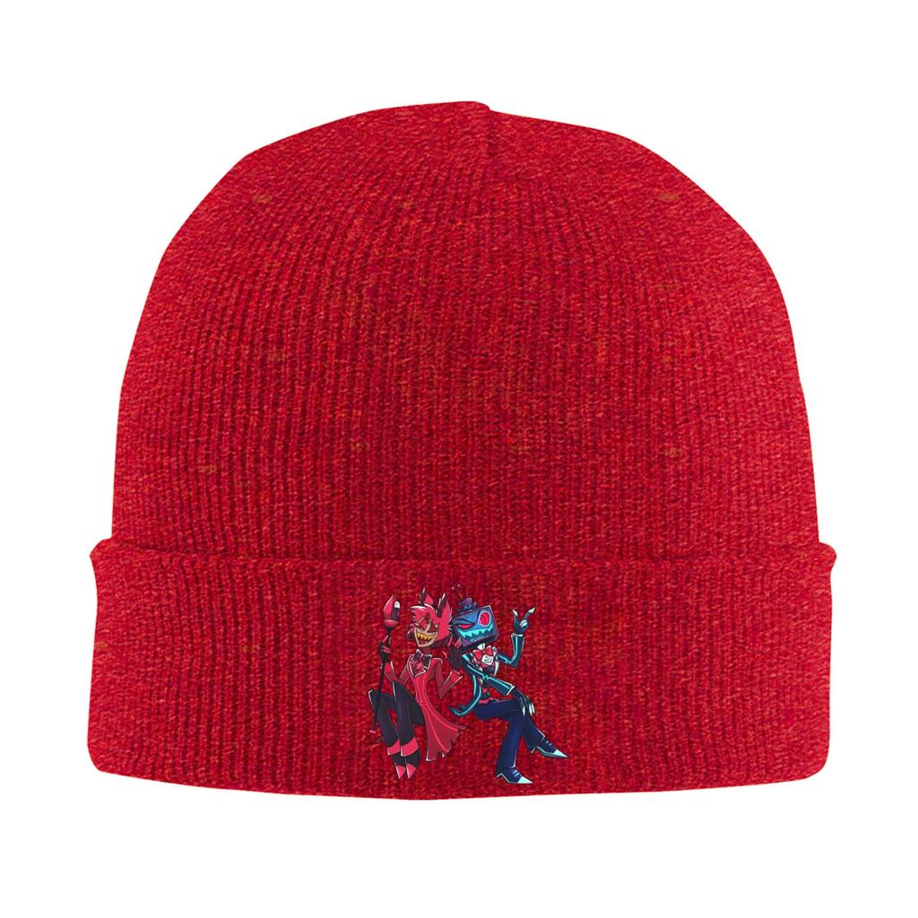 Hazbins Hotels Alastor and Vox Bonnet Hats  Beanie Hats Winter Pattern Knitting Hat Cute Adult Unisex Gym Elastic Cap