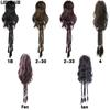 LISI HAIR Syntetisk langt hår flette hestehale krøllete hår hestehale flette parykk klo klips hestehale forlengelse 24 tommers hårstykke
