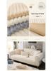 2025 Luxury Winter Sofa Cushion: Thick Rabbit Fur Plush, Non-Slip, Ideal for Solid Wood and Leather