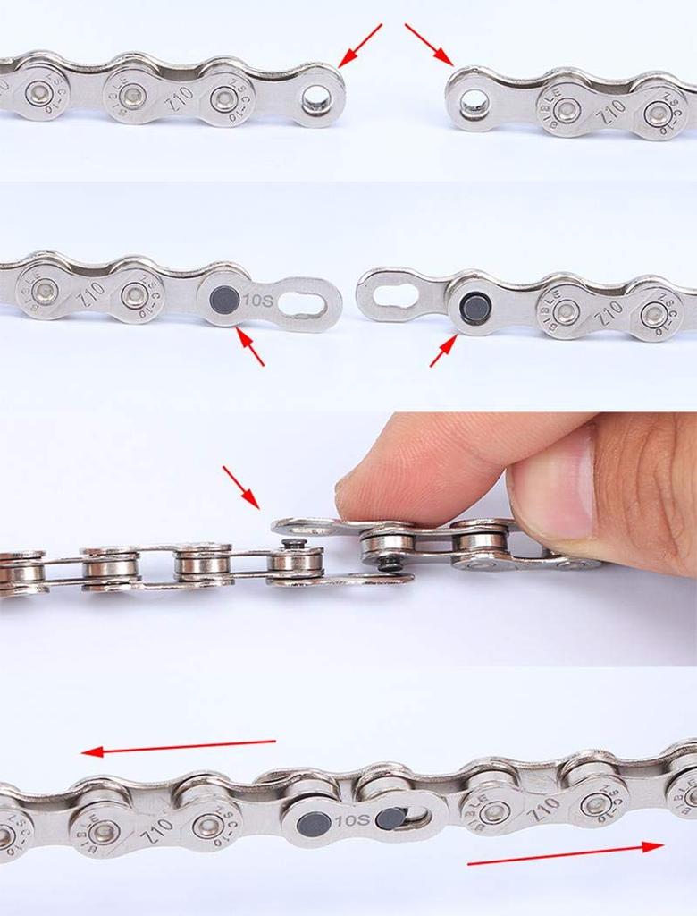 Motorcycle Missing Links for 6 7 8 9 10 Speed with Removal Tool Reusable