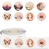 500Pcs/Roll Vintage Pink Art Series 01 Kids Rewards Stickers - DIY Scrapbooks Album Decor Sealing Label Decals
