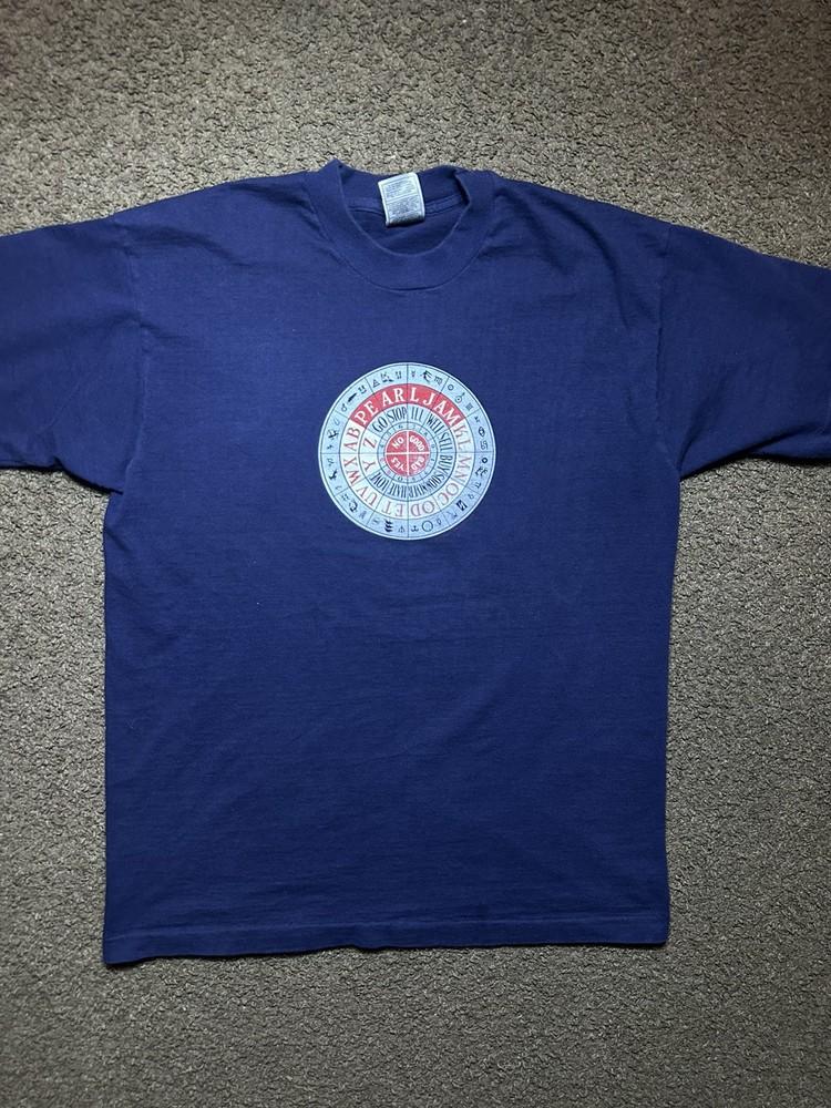 Vintage 90s Pearl Jam No Code 1996 Tour Band Tee Navy Blue Large Rock Unisex T-Shirt