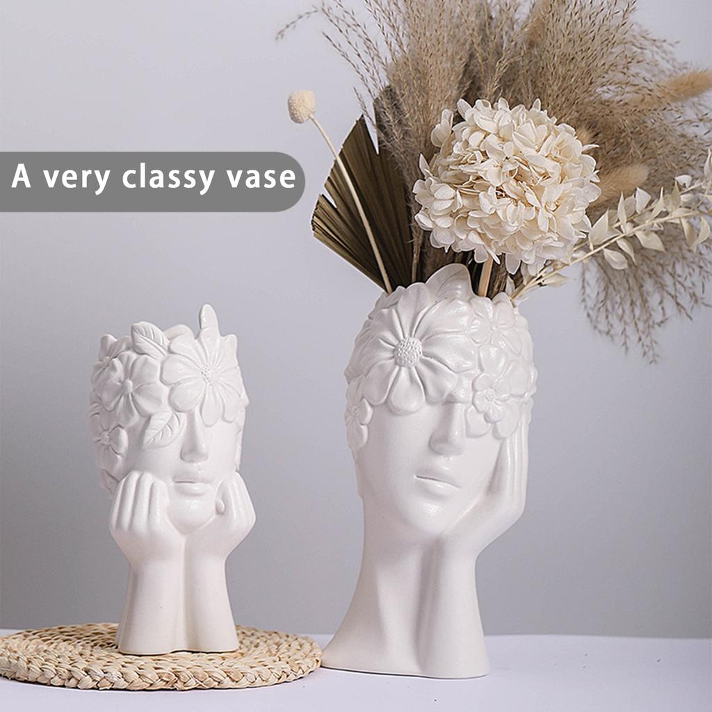 Vase Weiße Keramikvasen für Zuhause Wohnzimmer Gästehaus Dekoration
