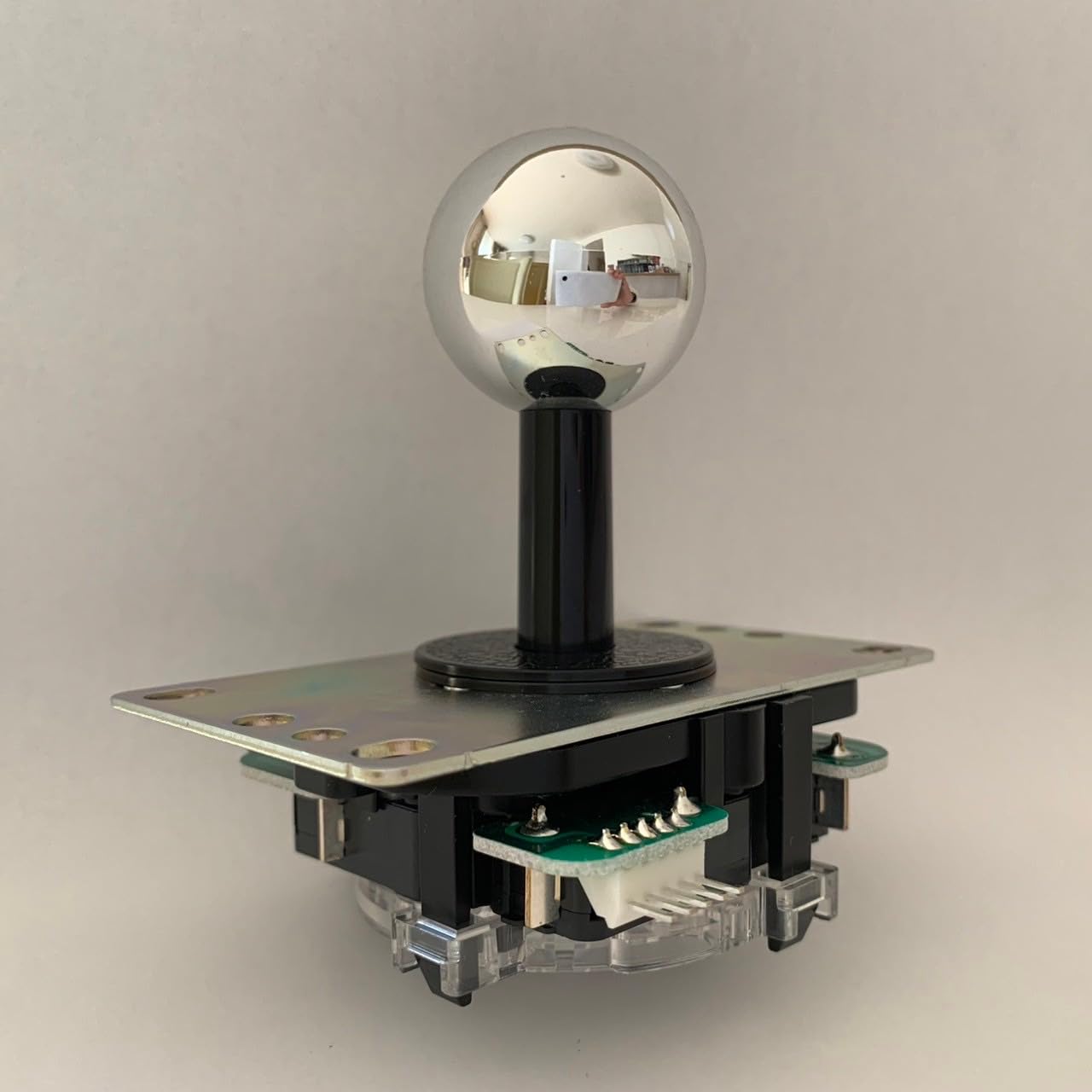 

Sanwa Electronics Board Type Joystick Lever Silver Flat Iron Plate with Shaft Cover JLX-TP-8YT-SK-AG