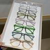 3pcs Retro Jelly Color Square Frame Clear Lens Glasses for Women