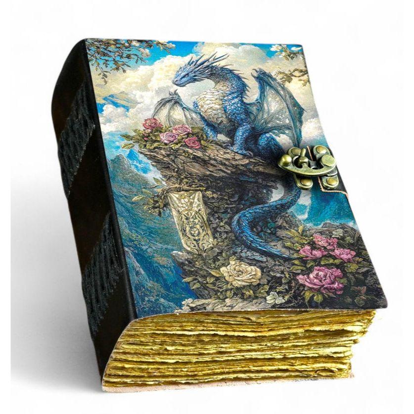 

Dragon Leather Journal: Handmade Book of Shadows with Key Lock 8 x 6 inch / 100 page