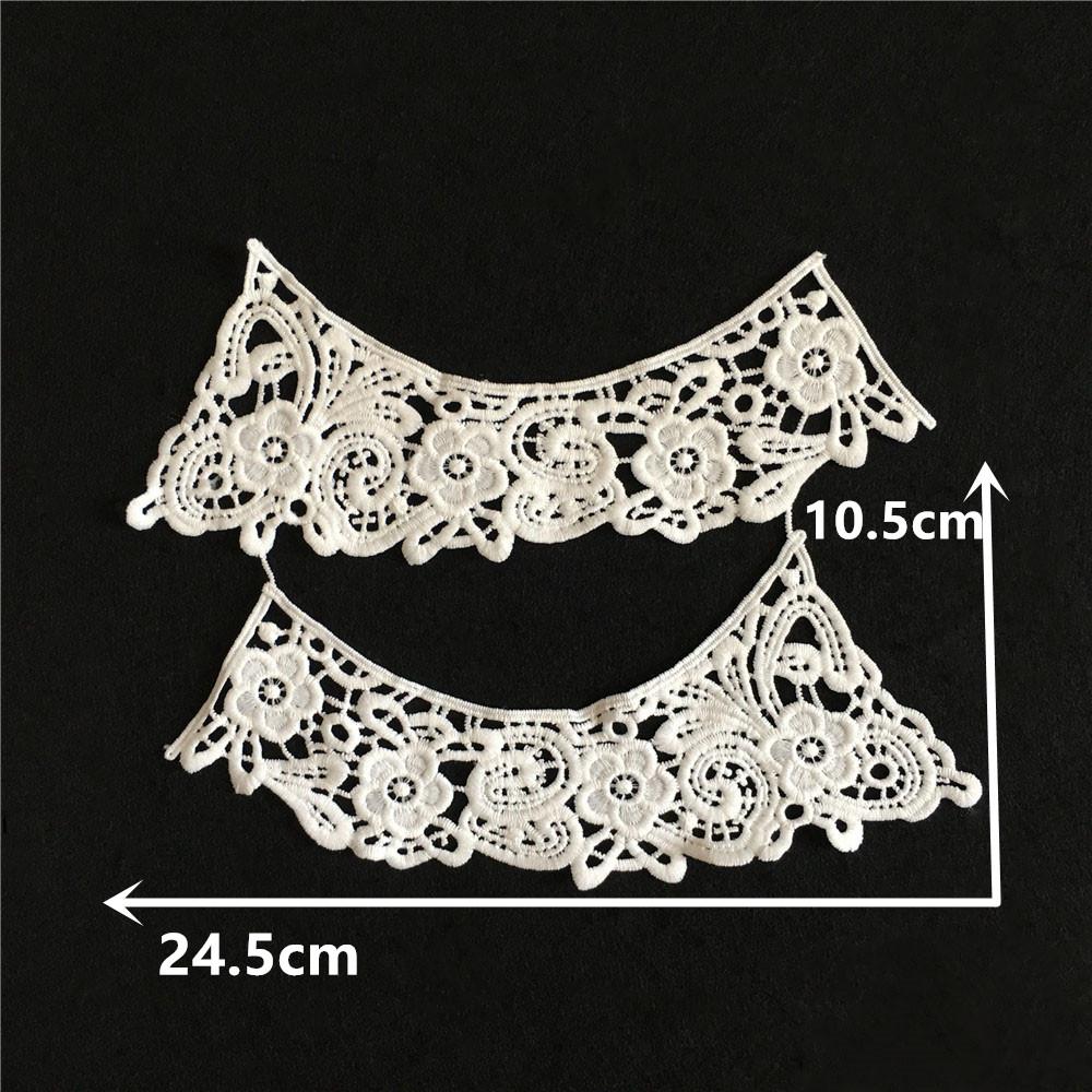 Black And White Neckline Lace Fabric DIY Hollow Lace False Collar Embroidery Applique Decoration Clothing Sewing Accessories