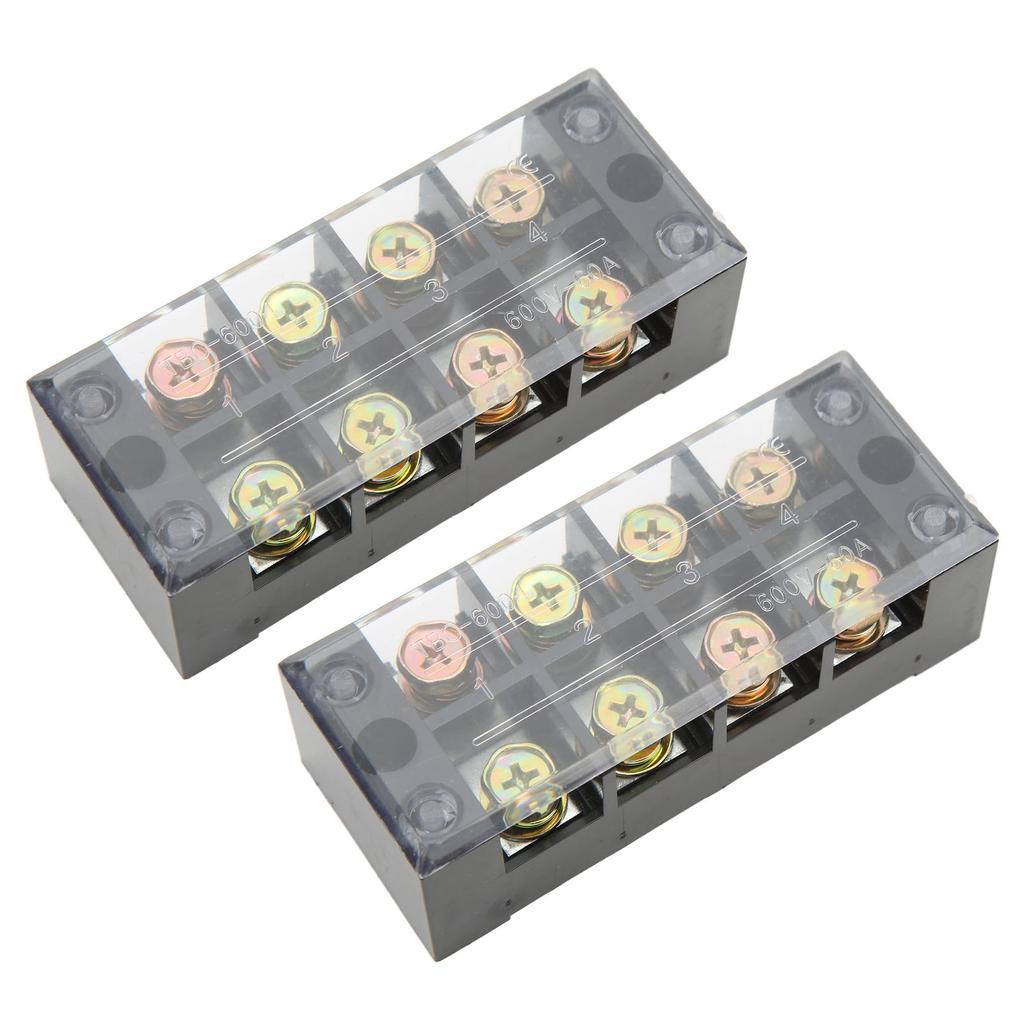 Koblingslisteblokk Stor Strøm Enkel Kabling Jordkrets Koblingsklemme 600V 60A 4 Posisjoner