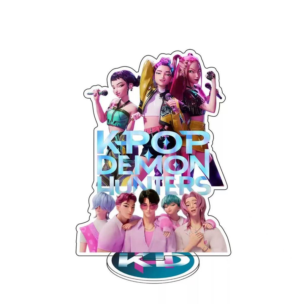 Anime KPop Demon Hunters Acrylic Stand Desktop Decor Cartoon Anime Figure Rumi Mira Zoey Sussy Dolls Fans Gift