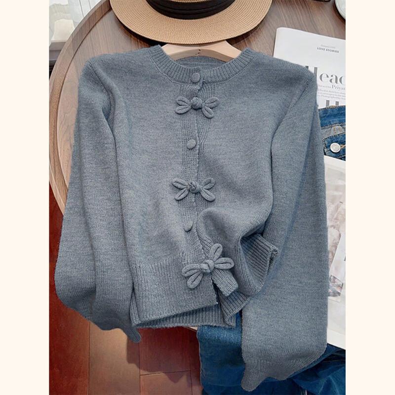 Women s Korean Style Knitted Cardigan Sweater S