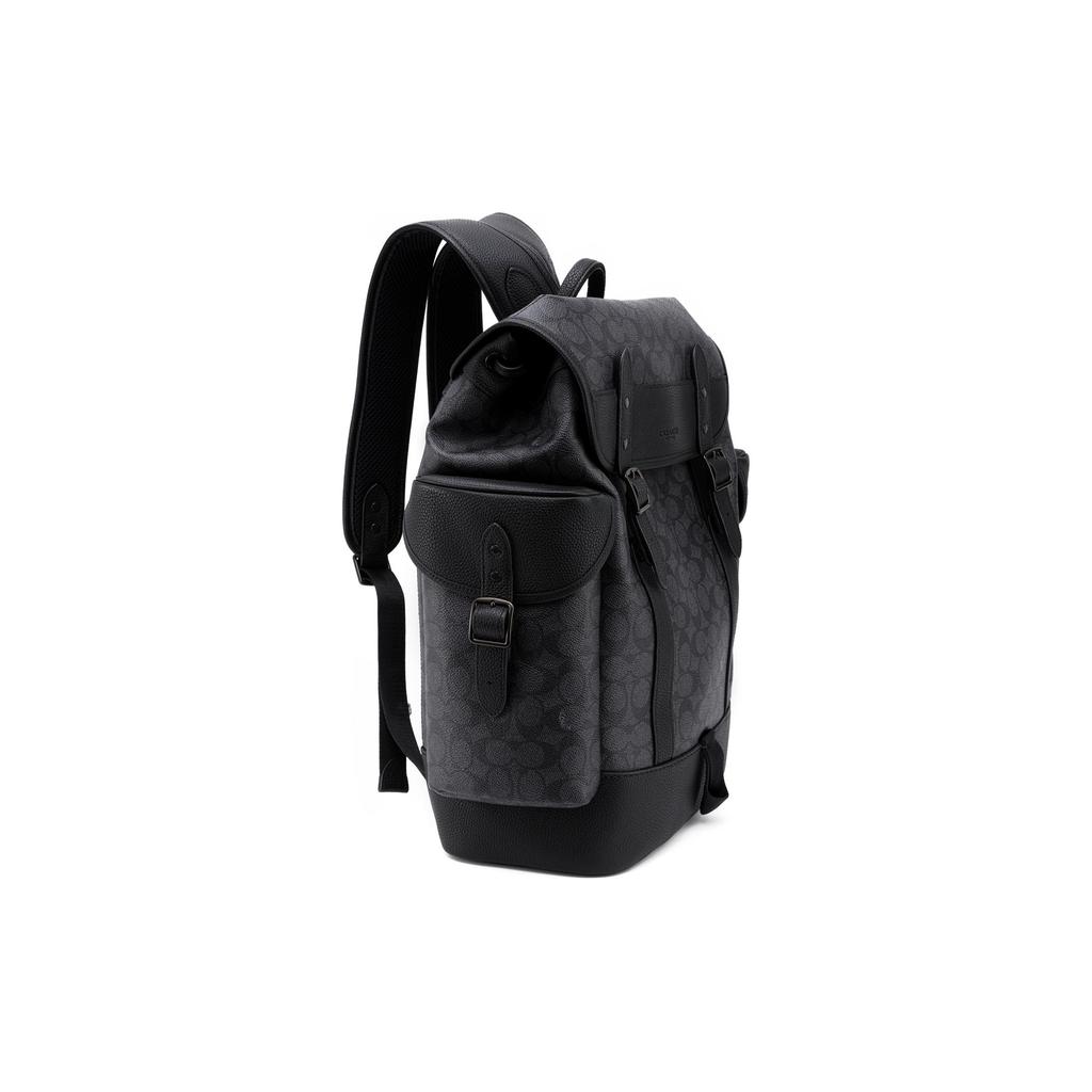 New COACH Hitch Canvas With Leather Backpack Tubas Men's Black CE472-CHR