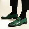 Men's Formal Leather Shoes British Style Slip On Loafers Pointed Toe Breathable Non-Slip Business Elegant Dress Wedding Office