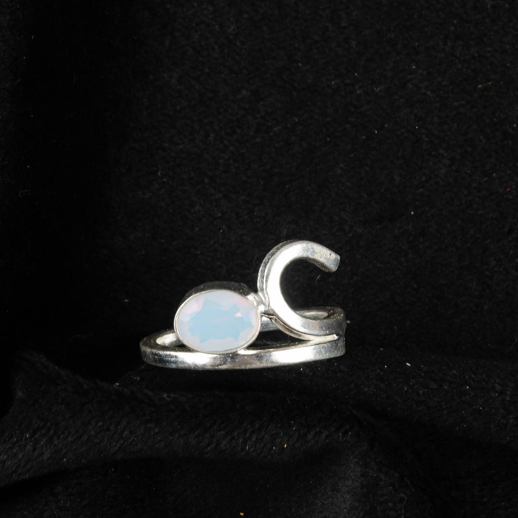 Milky Opal Gemstone 925 Sterling Silver Jewelry Handmade Ring Gift For Wedding RR-27-14