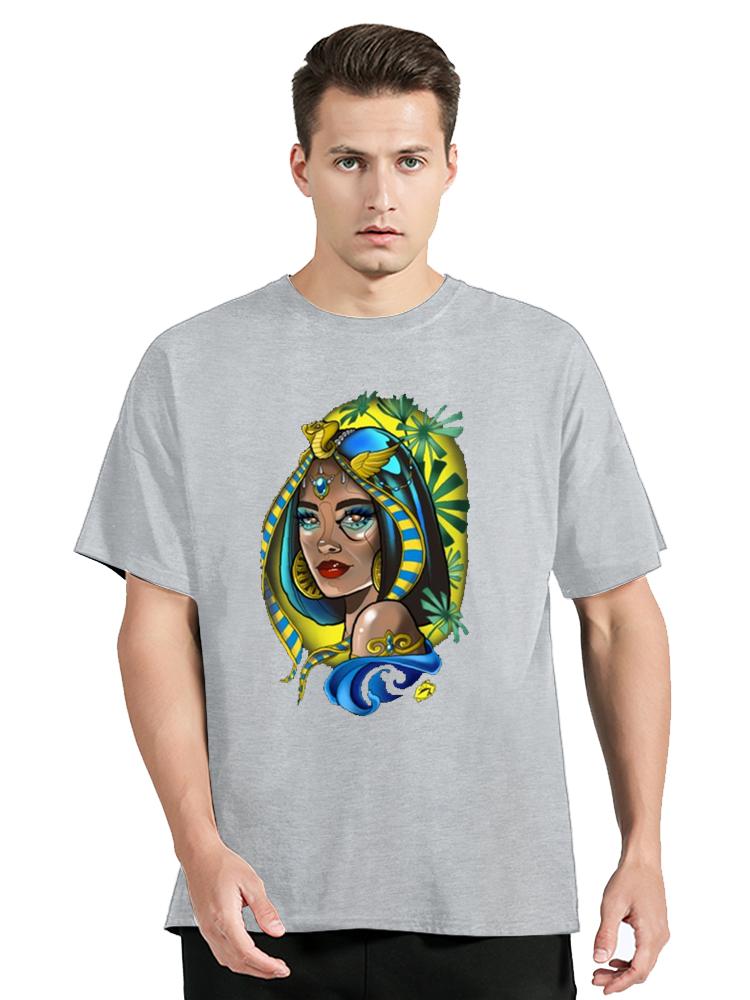Graphic Fashion Tshirt Neotraditional Cleopatra T Shirt Oversized Anime Clothes Cotton Tops Tees Fitness Unisex Tshirt
