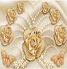 Modern Celestial 3D Mural Flower Jewelry Wallpaper for Living Room Sofa TV Background Wall Paper Home Decor