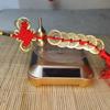 Pure Copper Five Emperors Coins & Peach Wood Gourd Feng Shui Pendant