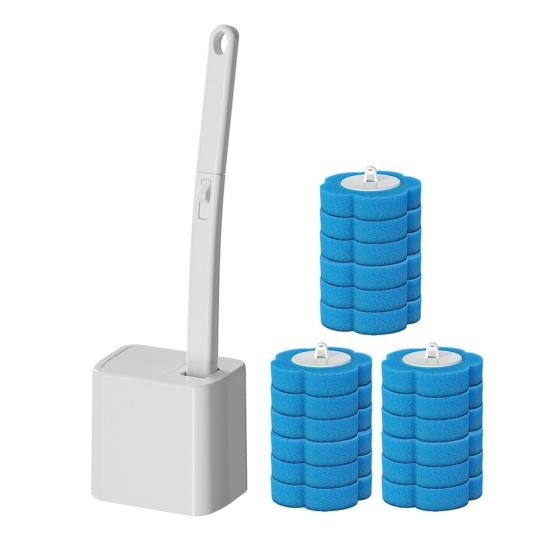 Jednorázová toaletní štětka Prodloužená rukojeť Silná čisticí tyč Třívrstvá struktura Čistič koupelny vany toalety