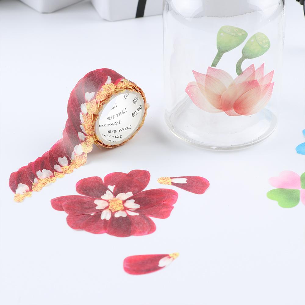 200PCS Sakura Stylish Sticker Masking Tape Scrapbooking Sticky Paper Flower Petals Tape
