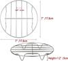 2 Pieces 7 Inch Air Fryers Basket Tray Nonstick Stainless Steel Dehydrator Rack for Crispy Cooking Baking Accessories