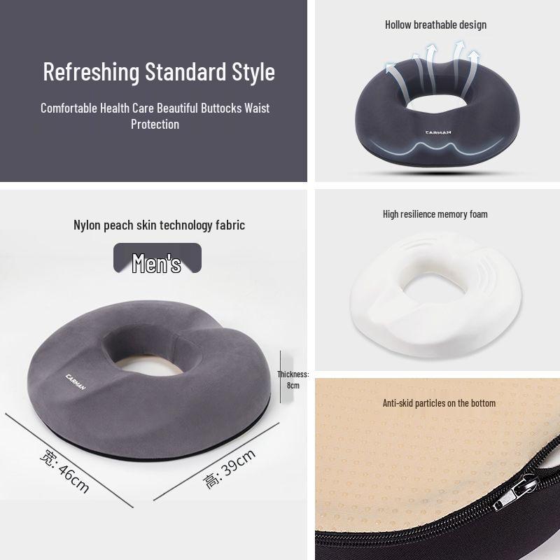 Ergonomic Hemorrhoid & Pregnancy Seat Cushion for Tailbone and Buttocks Relief – All-Season Comfort