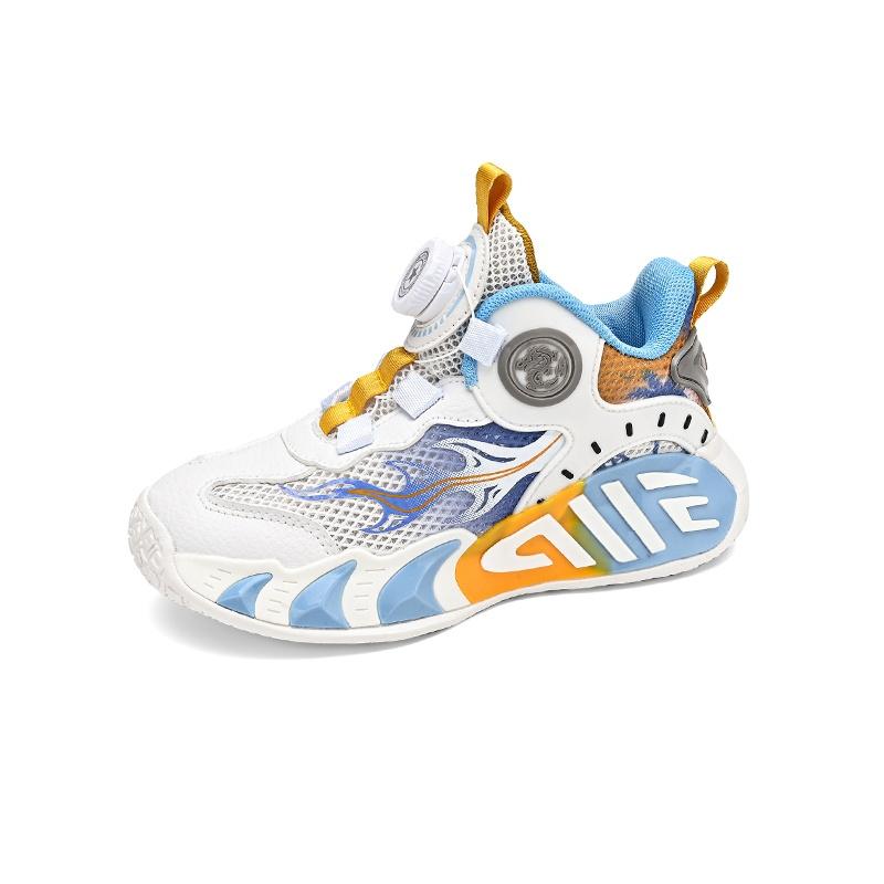 Boys' sports shoes summer mesh breathable 2025 new children's shoes medium and older boys running basketball net shoes