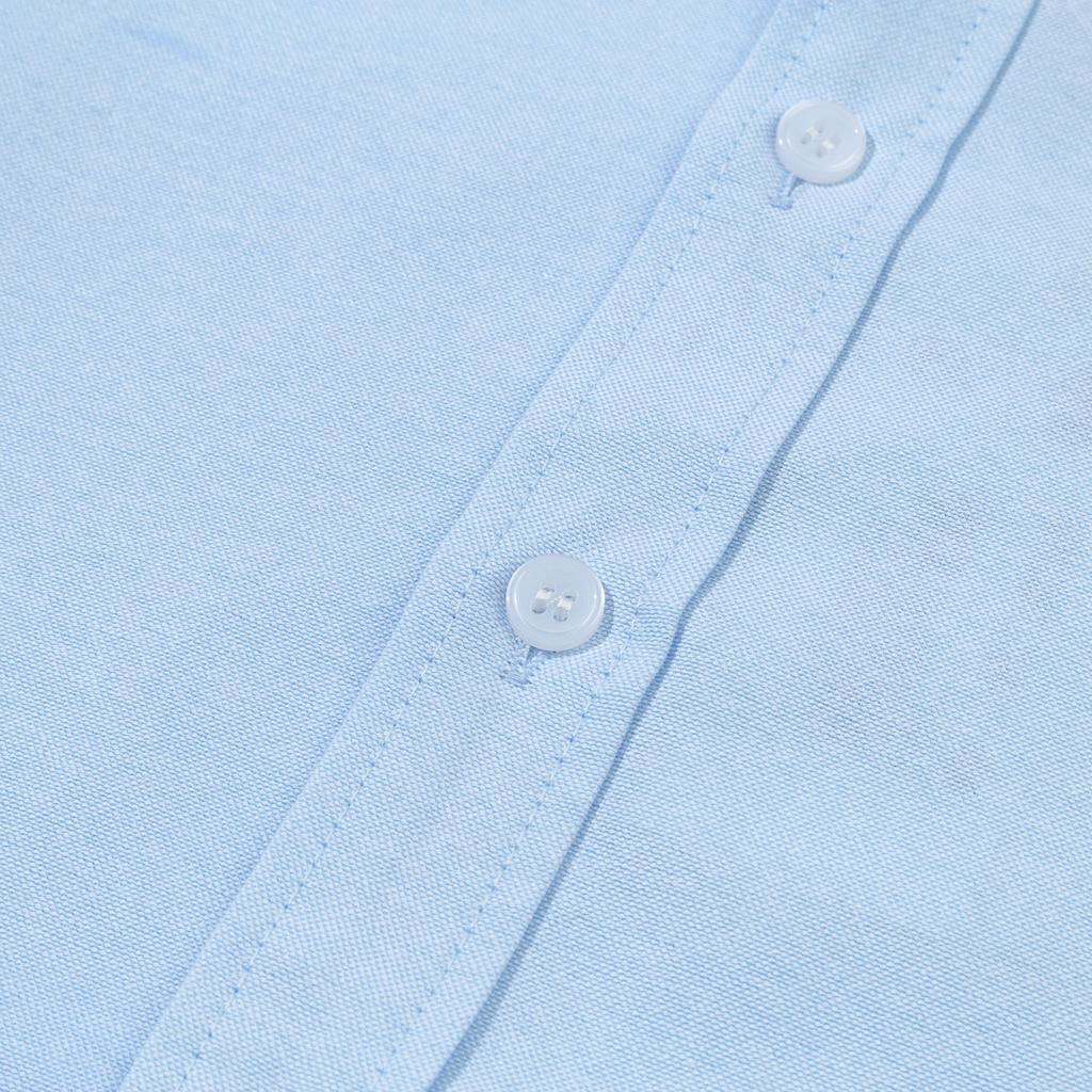 AMI 2025 Autumn New Product Chest Pocket Classic Black Embroidered Small Love Casual Cotton Solid Color Long Sleeve Shirt