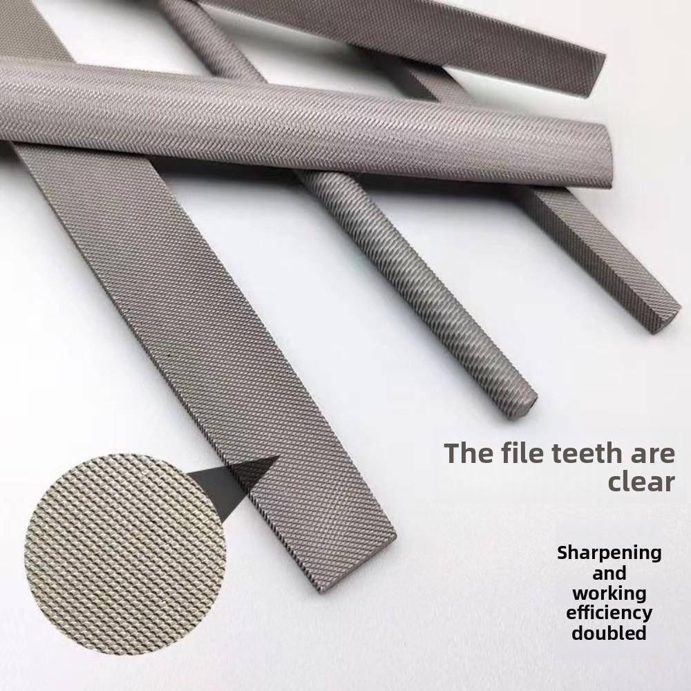 5Pcs Flat/Round/Half Round/Triangle/Square Woodworking Steel Rasp 6 Inch File Flat For Metalworking