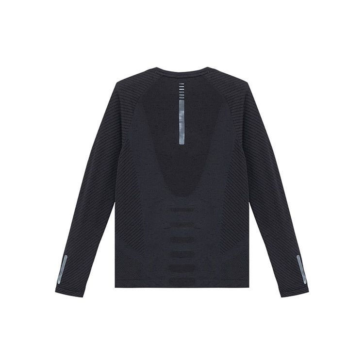 Under Armour Seamless Training Running Printed Long Sleeve T-Shirt Men Tops Black 1366500-001