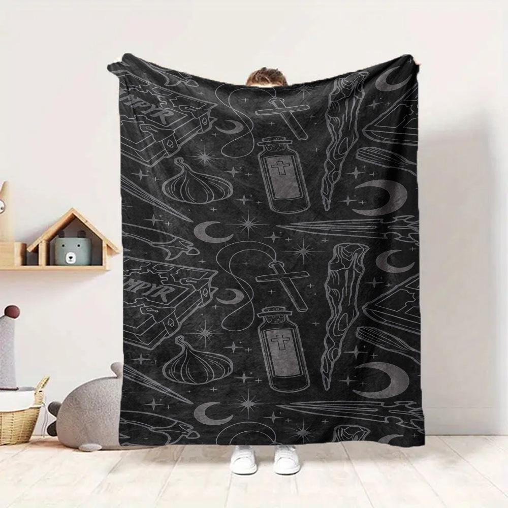 Vampire Night Flannel Blanket Throw Blanket Soft Warm Sofa Bed Camping Car home Decor Unique Christmas Gift C930195