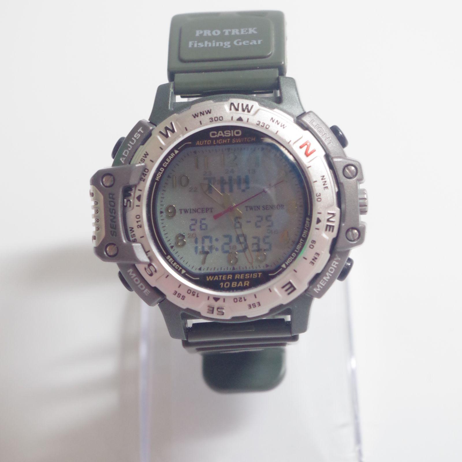 Used A7111 Working item CASIO PROTREK PRT-50FGJ Fishing Gear