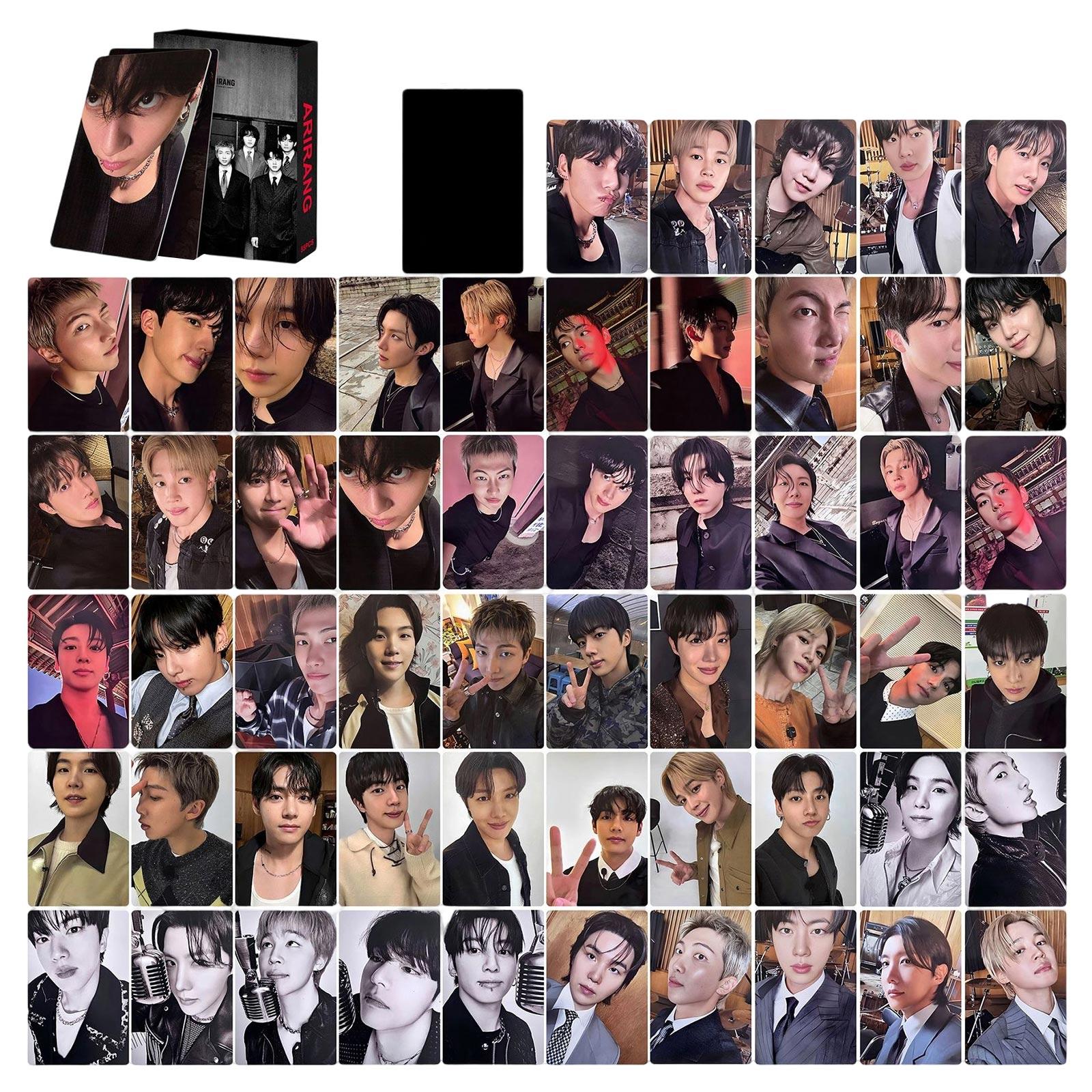 55pcs Kpop Photo Card Set Boxed with Various Member Portraits for Collectors and Fans Gift Collection