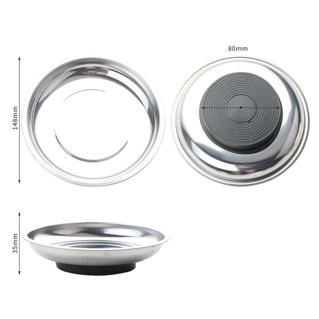 Practical Magnetic Square/Round Parts Bowl Keep Your Tools and Parts Securely In Place with Super Strong Magnetism