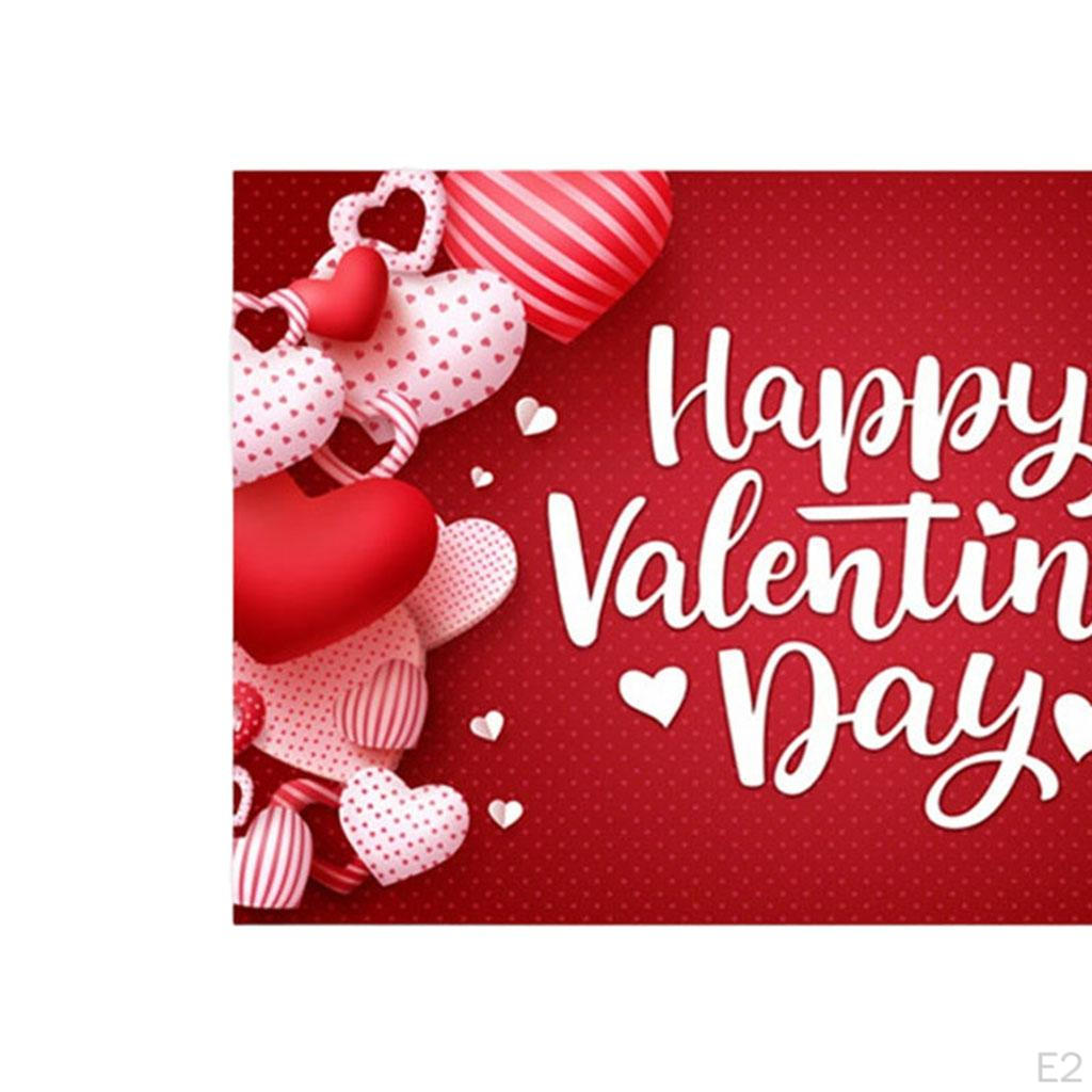Garden Flag Decor Printed Romantic Holiday Banner Anniversary Valentines Day Party