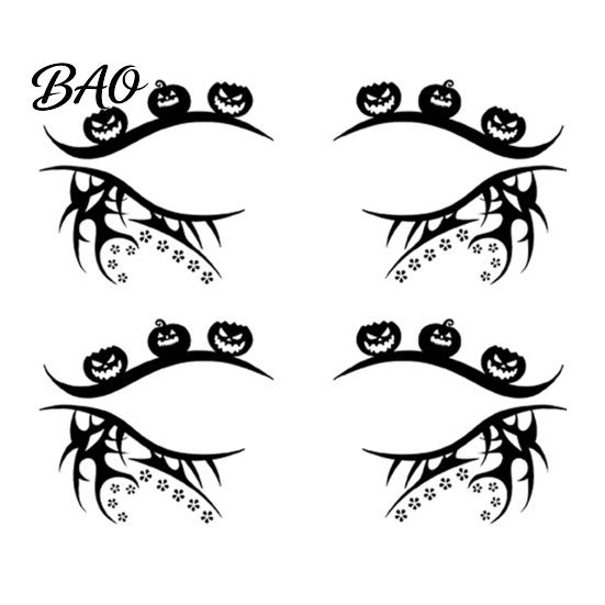 Ghostly Eye Decorations 2 Pairs Halloween Tattoo Stickers, Waterproof Temporary Face Decals with Creative Festival Party Supplies Pumpkin Bat
