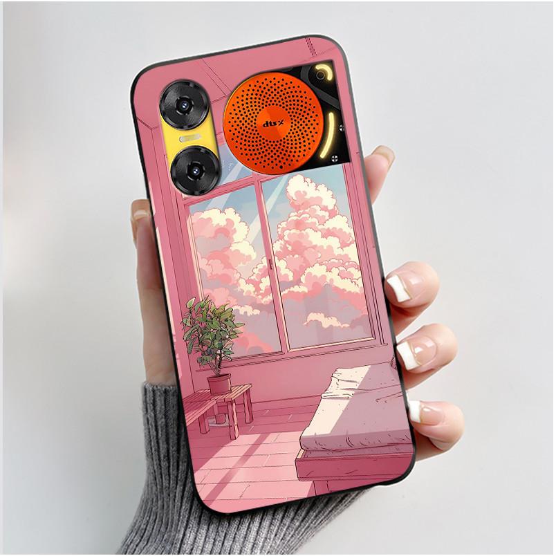 For ZTE Nubia Music 2 Case Cartoon Black Matte Silicone Soft Back Cover For Nubia Music2 Phone Cases 6.7" Protective Shell Z2460
