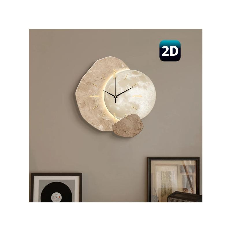 Reloj de Pared de Alta Gama de Lujo Ligero con Diseño Creativo Colgante para Decoración de Sala de Estar y Restaurante Estilo Minimalista Moderno