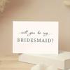 1pc Enchanting Bridesmaid Proposal Card - Heartfelt Invitation & Timeless Memento For Weddings Or Engagements - A Thoughtfully Designed Keepsake