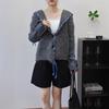 Design Streamer Large Lapel Knitted Cardigan Autumn and Winter New Loose Temperament Sweater Jacket Women