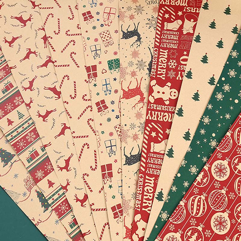 1pcs Christmas Gift Wrapping Paper Xmas Tree Snowflake Christmas Gift Box Packaging Paper DIY Craft Paper for Birthday Party Wedding Christmas