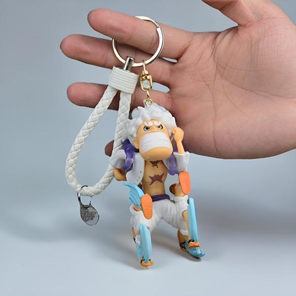 

One Piece Nika Luffy Figure Keychain Pendant - Cartoon Student Toy 8CM