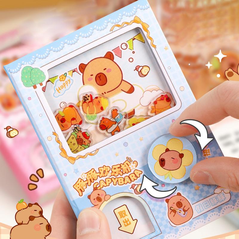 Notes Capybara Shake - Ciekawy Notatnik-Maszyna do Odprężania, Przenośny z Kolorowymi Wewnętrznymi Stronami