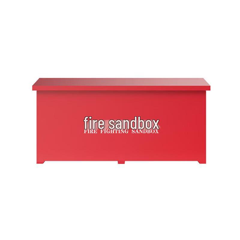 Large Red Iron Firefighting Sand Box