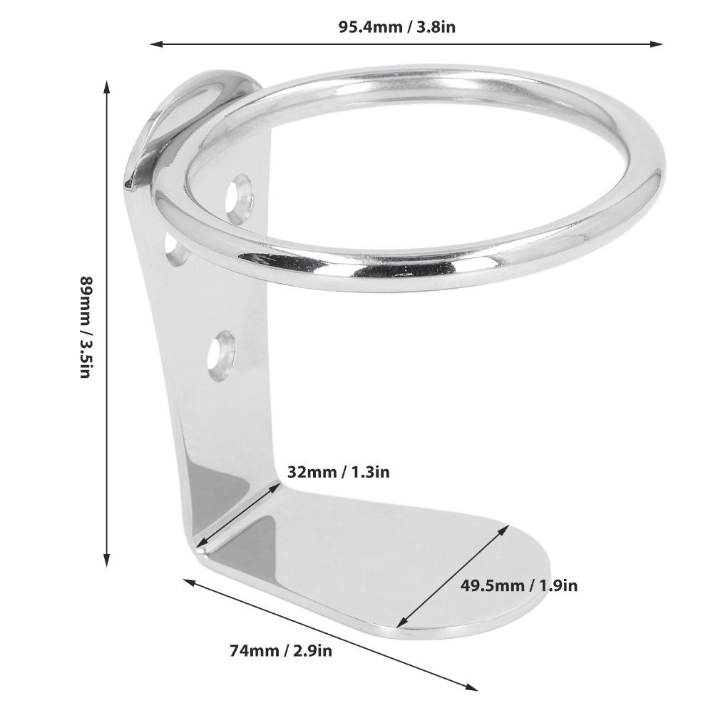 Single Holder Ring Drink Holder Stainless Steel Boat Cup Holder Wall Mount Holder Yacht Use