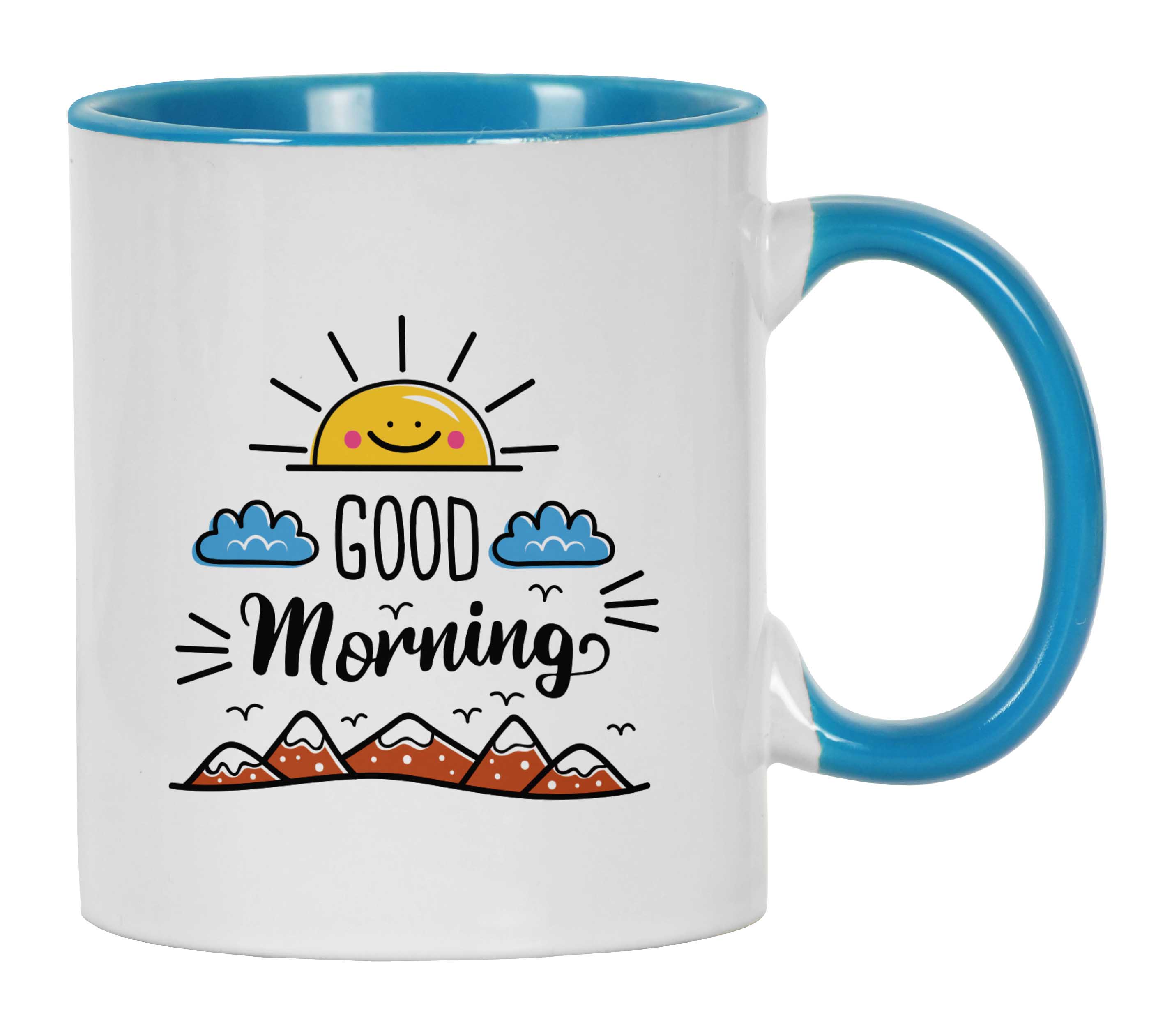 

Inkdotpot Good Morning Funny Novelty 11 OZ керамічні кавові гуртки подарунок для кави 11oz небо синє кольору