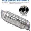 Flex Pipe,Heavy Duty Exhaust Flex Pipe,Car Accessories Stainless Steel Flexible Exhaust Pipes,Universal Muffler Tube Automotive Replacement,Suitable