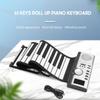 61 Keys Roll Up Piano Keyboard Portable Soft Silicone Electronic Piano with Built-in Speaker LCD