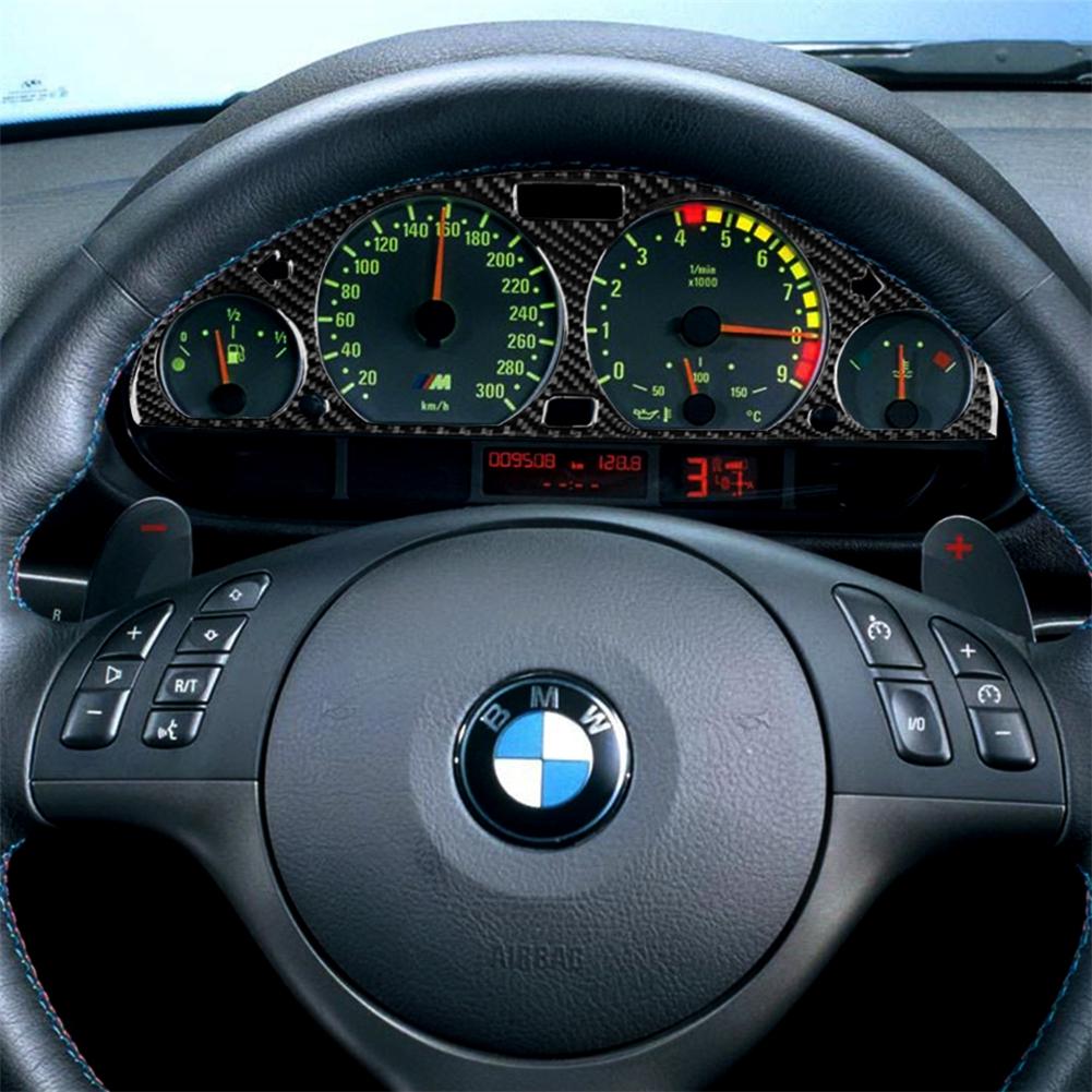 Black Car Interior Decoration Protection Carbon Fiber Sticker For For BMW 3Series E46 1998-2005 With Navigation System